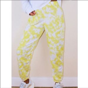 Yellow Tie Dye Sweatpants / Joggers Petite